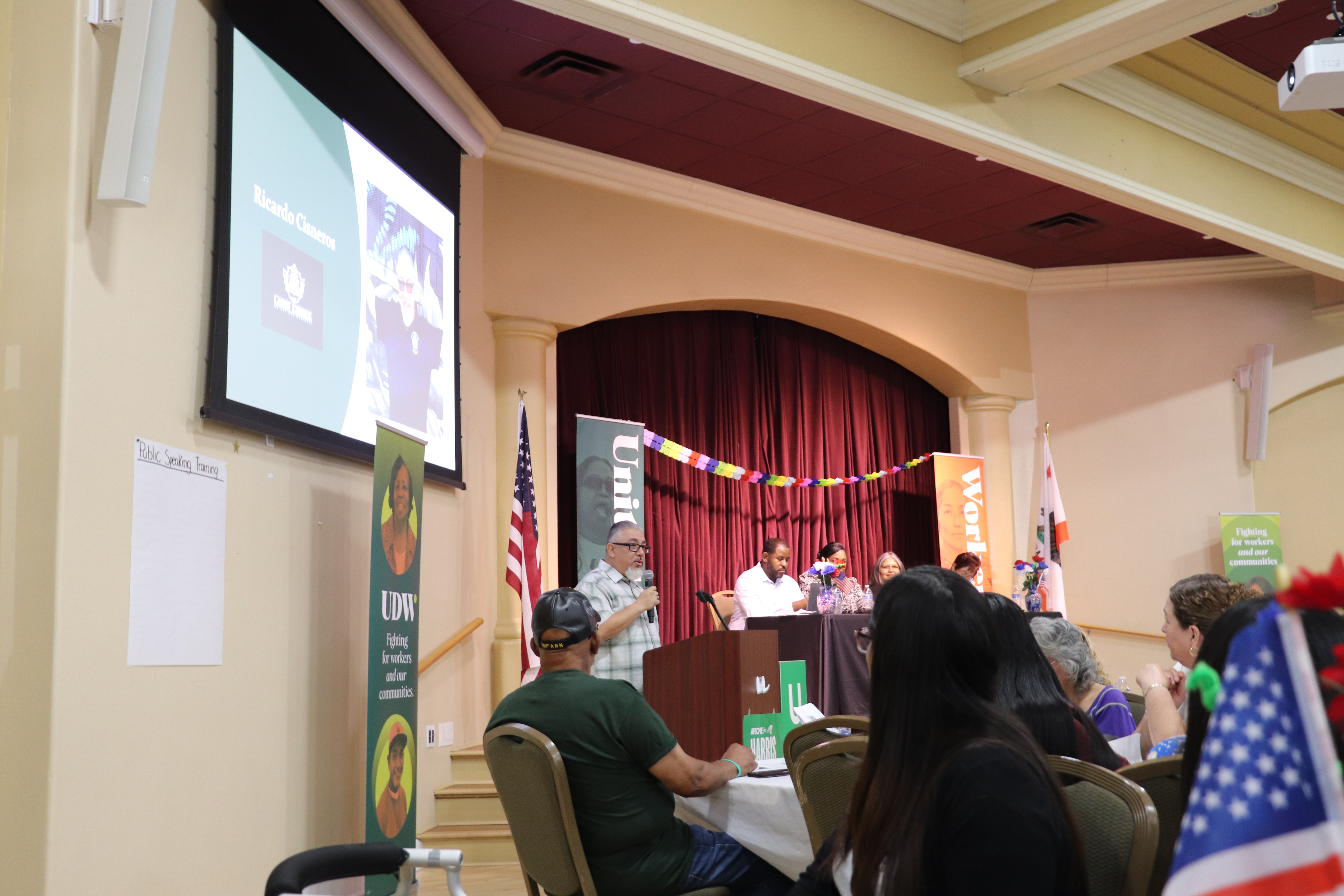 IELC Attends UDW’s Membership Meeting to Promote Voter Guide